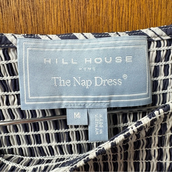 Hill House Home The Nap Dress Midi Cosima Striped Navy Blue White Medium M - Picture 10 of 15